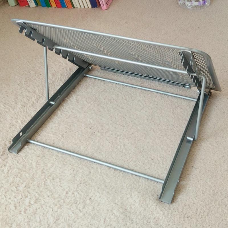 Metal Mesh Tablet Stand Adjustable Laptop Stand Desk Folding Tray Holder Dock