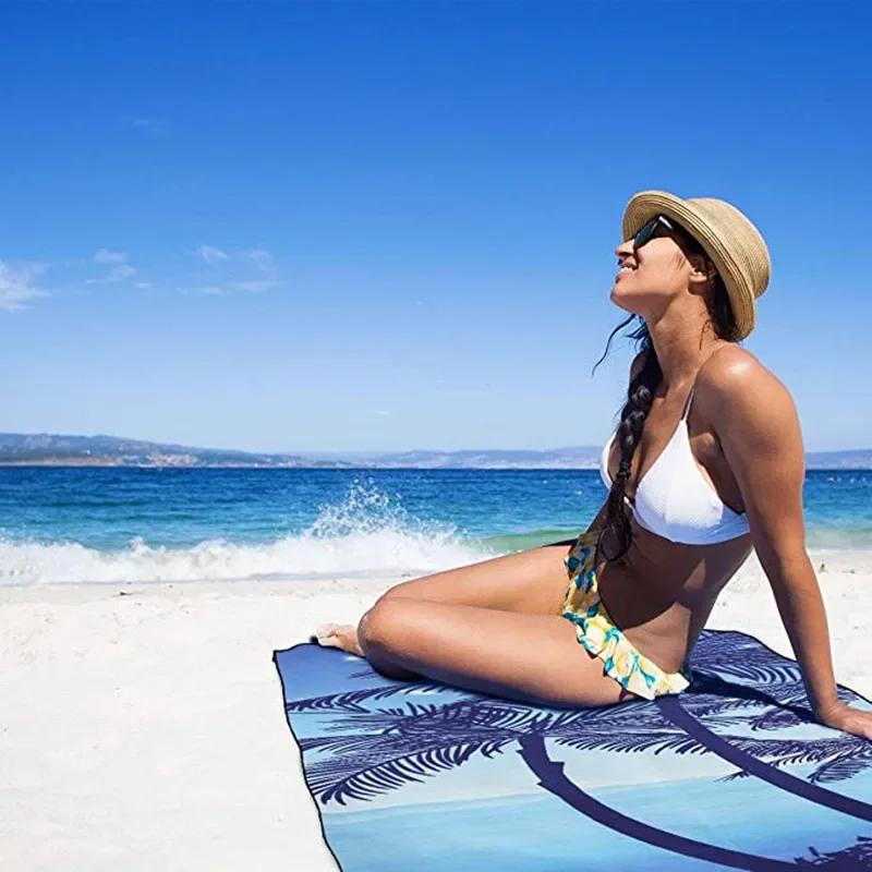 Microfiber Beach Towels,Oversized,Absorbent,Compact,Sand Proof Beach Blanket, Lightweight Towel For The Swimming, Sports, Beach