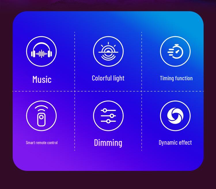 RGB Remote Control Atmosphere Light for Bedroom & E-sports Streaming