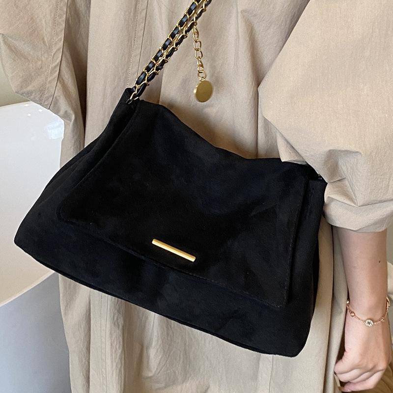 Korean Version of Large-capacity Tote Bag Women's 2025 New Autumn Texture Chain Shoulder Commuter Bag Retro Messenger Bag