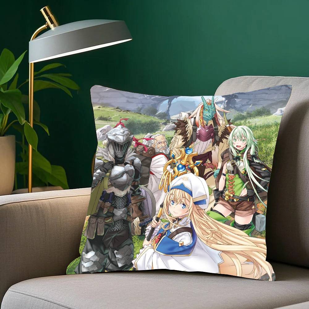 Anime G-Goblin Slayer Pillow Case Home Decor Throw For Sofa Bed Car Room Decor Gift Idea