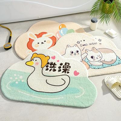 Home Bathroom Absorbent Mat Toilet Door Non-slip Mat Toilet Door Door Mat Bedroom Bathroom Carpet