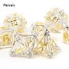 7 Pcs White Yellow Leaf Flower Metal Dice Hollow Metal Polyhedral Dice Set Suitable for Role-Playing RPG  Board Game Card Game