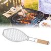 Fish Grill Basket Grill Basket Stainless Steel Fish Grill Basket Compact Easy To Store Grilling Basket with Handle for Outdoor