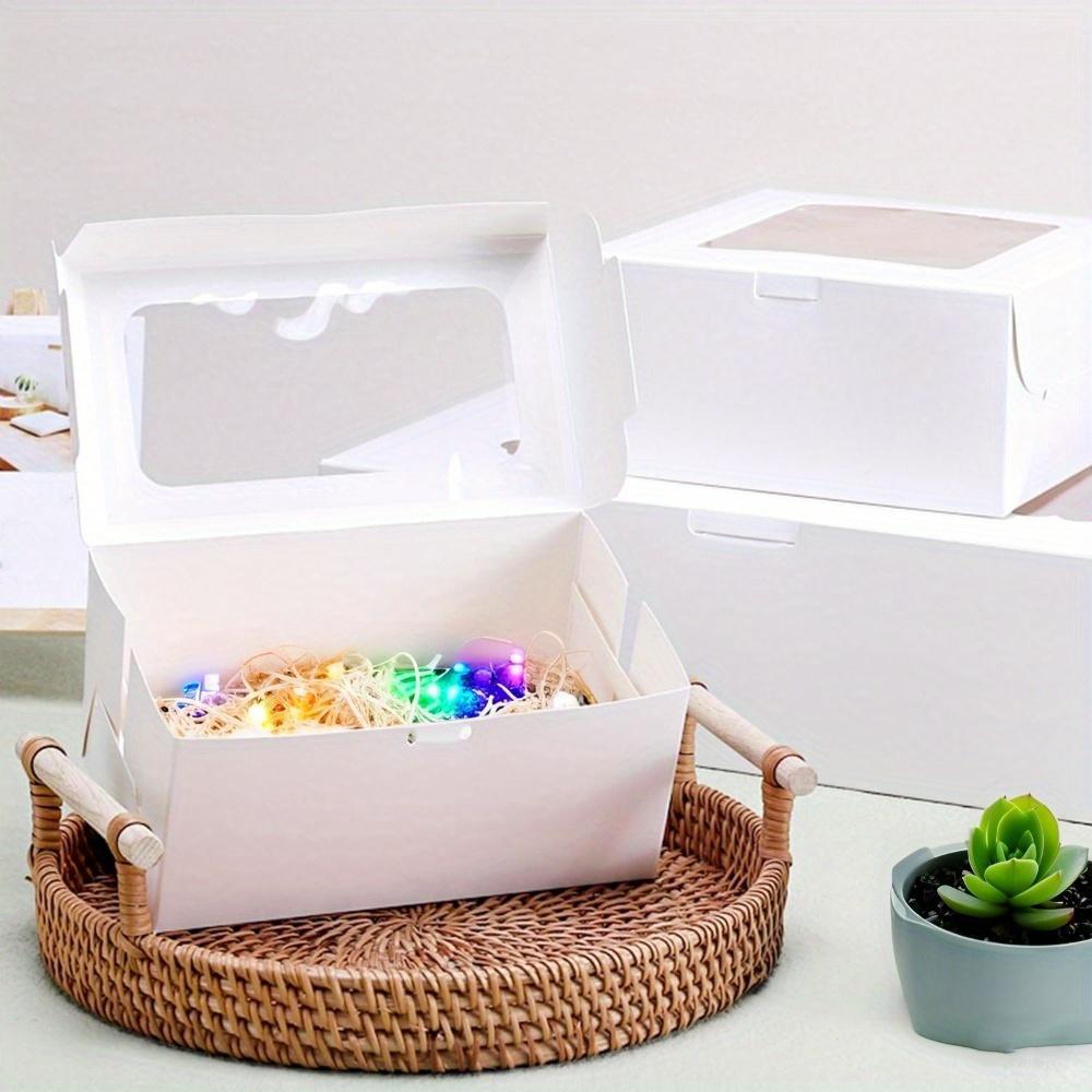 30pcs Mini Gift Boxes Paper Treat Boxes with Window Folden Gift Wrap Box Rectangle Party Favors Boxes Gift Packaging Box Packaging Box for Gift Giving