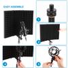 AGPTEK Microphone Isolation Studio Microphone Sound Absorbing Foam Marantz Vocal Reflection Microphone Stand Sound Shield Recording Sound Absorbing