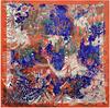 New Luxury Brand 130cm Bohemia Bird Flower Hillside Twill 100% Silk Scarf Women Square Scarves Kerchief For Ladies Shawl