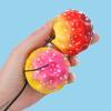 Regenbogen Stressball mit Armbandseil Stressabbau Ball Quetschspielzeug Konzentrationshilfe Anti-Angst Fidget Ball Handentspannung