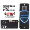 For Samsung Galaxy S25 Edge Case Zipper RFID Blocking Retro Leather+TPU Phone Cover with Kickstand