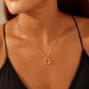 14K Gold-Plated Three-Strand Necklace: Twisted Copper Layered Paperclip Chain