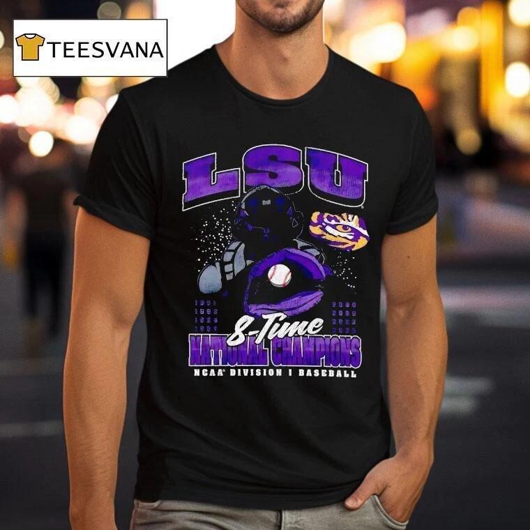 Lsu Tigers 8-time National Champions Ncaa Division I Baseball Unisex T-Shirt S
