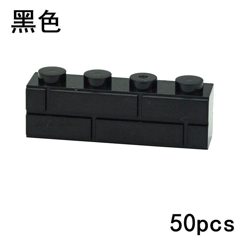 50pcs MOC Thick Wall Building Blocks 1x4 Dot Educational Creative Size City Accessories Compatible With 15533 For Children