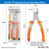 YTH CRV Angled Jaw Needle Nose Diagonal Pliers - Multifunctional, Labor-Saving Wire Cutters for Electricians