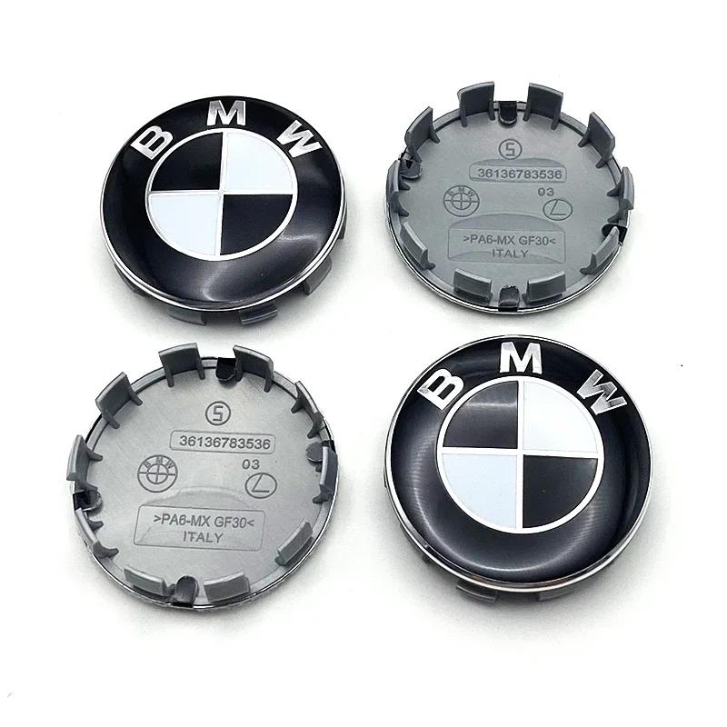 4PCS 56/60/68mm Car Hub Cap Decor Sticker Badge Wheel Center Covers Decal Auto Accessories For BMW M E36 E46 E60 E90 F10 E36 G20