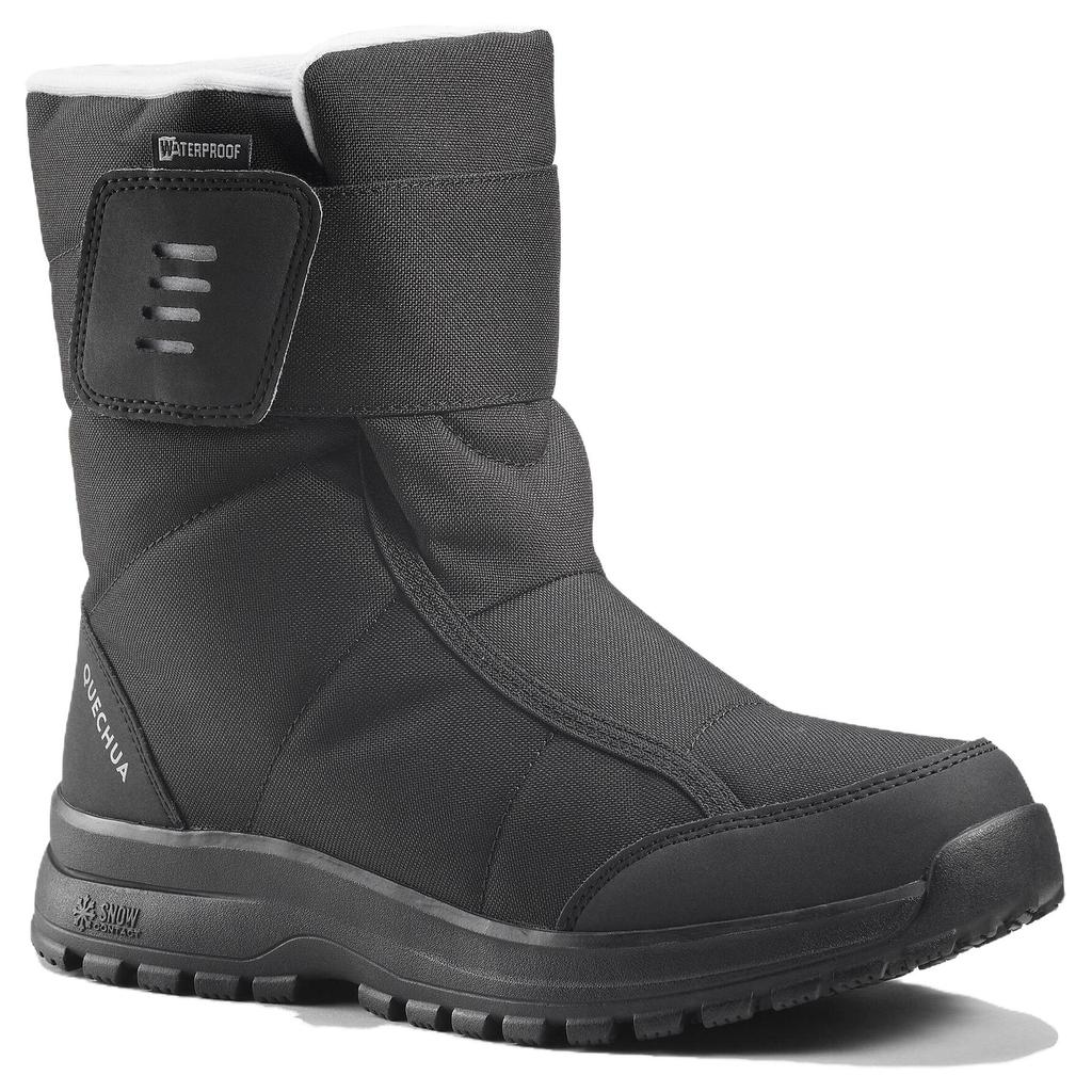 DECATHLON SH100 Warm, Waterproof and Wear-Resistant Comfortable and Stylish High Top Snow Boots Women's Black