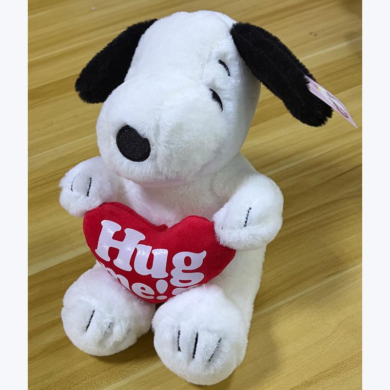 Hot New Cartoon Cute Rose And Love Snoopy Plush Toy Pillow Sofa Back Plush Doll Brithday Gifts For Children