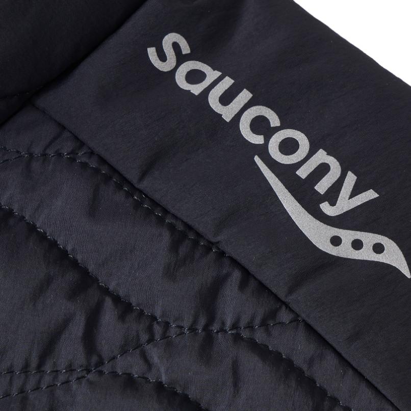 SAUCONY Solid Color Casual Zip Collar Vest Women Vests Black SC1249042B-BK01