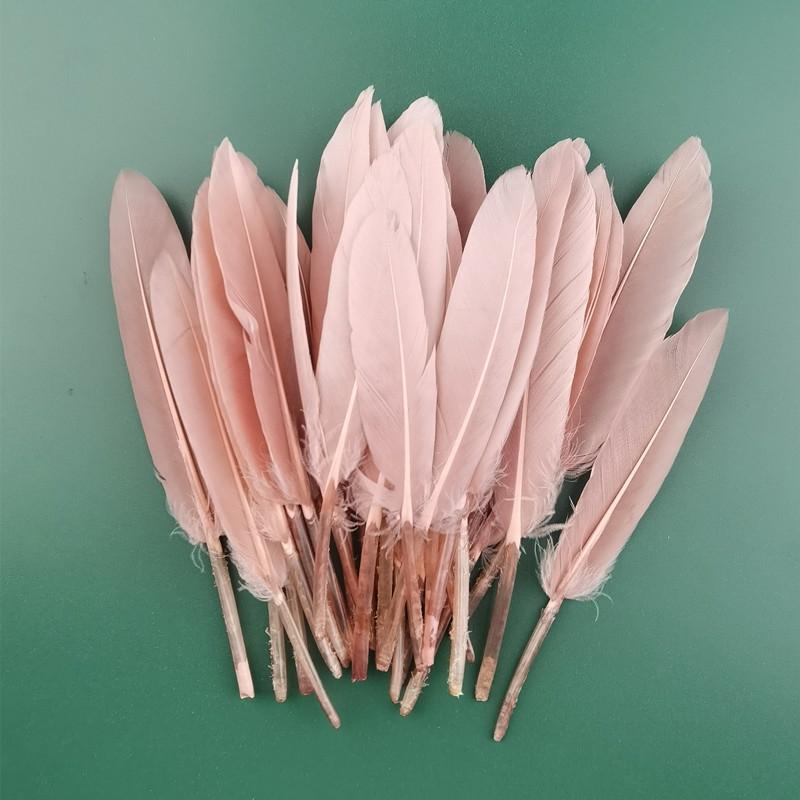 100Pcs Blue Goose Feathers 10-15cm Natural Dyed Feather for Wedding Decoration Party DIY Crafts Halloween Costume Supplies