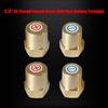 Ampper 3/8"-16 Thread Female Brass Battery Terminal Post Adapter Battery Charging Post Terminals for 3/8" Stud Extension, Pack of 4