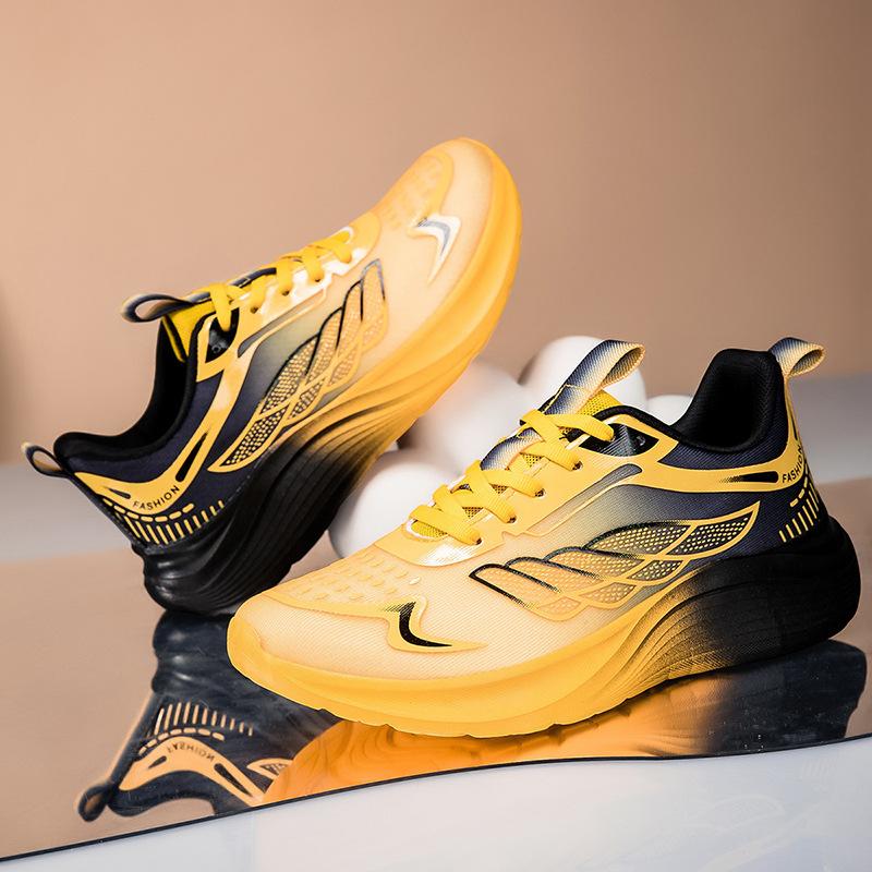 Sneakers Large size shoes New flying flag surface breathable ultra-light casual thick-soled heightening shoes 36