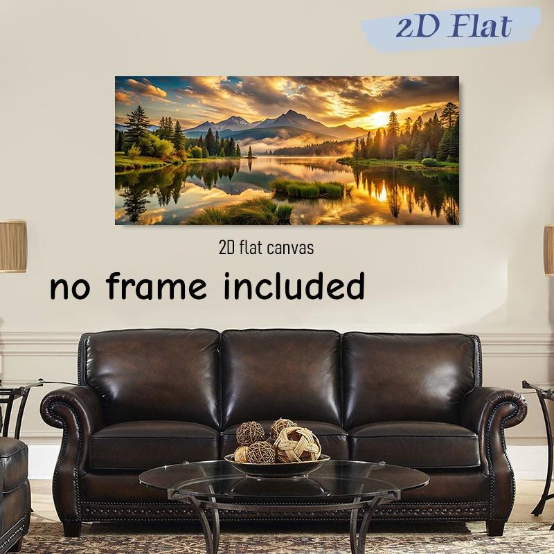 

1 piece of high-definition landscape canvas painting, modern living room decoration painting, natural landscape bedroom frameles (as the picture,50x100cm No Frame)