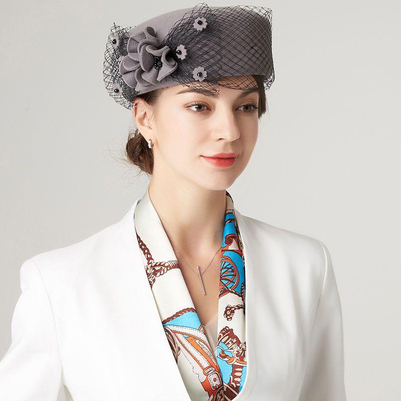 Hat Women's Spring and Autumn New Beret Autumn and Winter Wool Hat Winter Woolen Hat Face Thin Versatile Foreign Style Top Hat