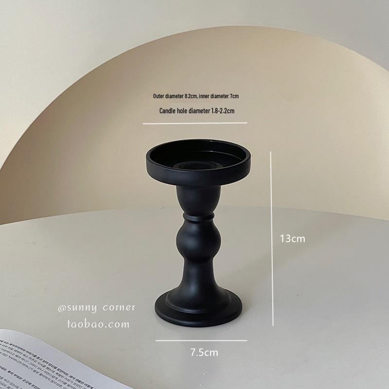 European Retro Roman Column Glass Candlestick - High-End Luxury Scented Candle Holder with Elevated Base