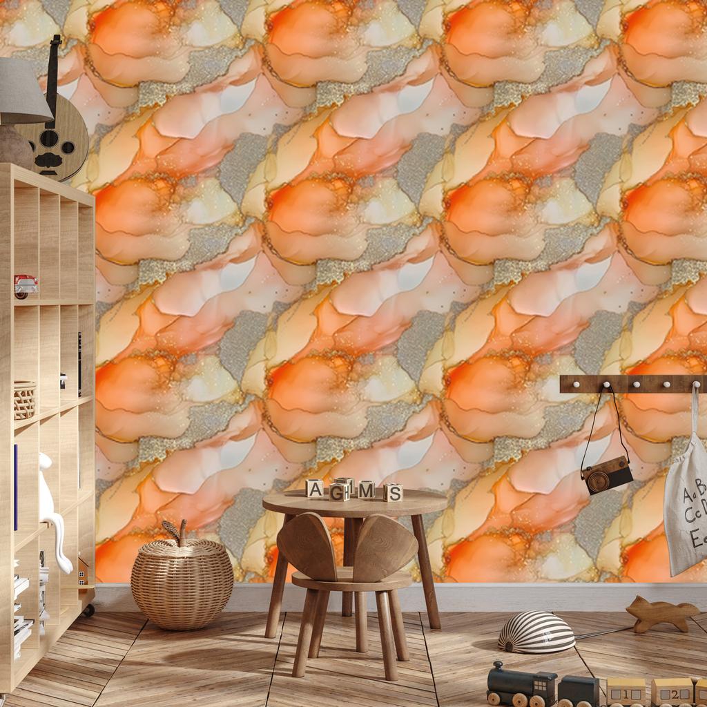 Ink Beige and Peach Wallpaper for Living Room and Bedroom 50x1000