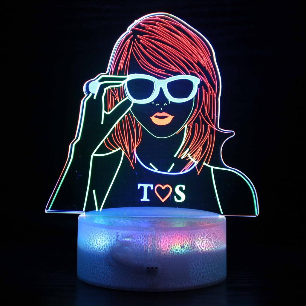 Music Taylor Guitar Music Note Earphones Series Ambient Light Usb Colorful Rgb Night Light Small Desk Lamp