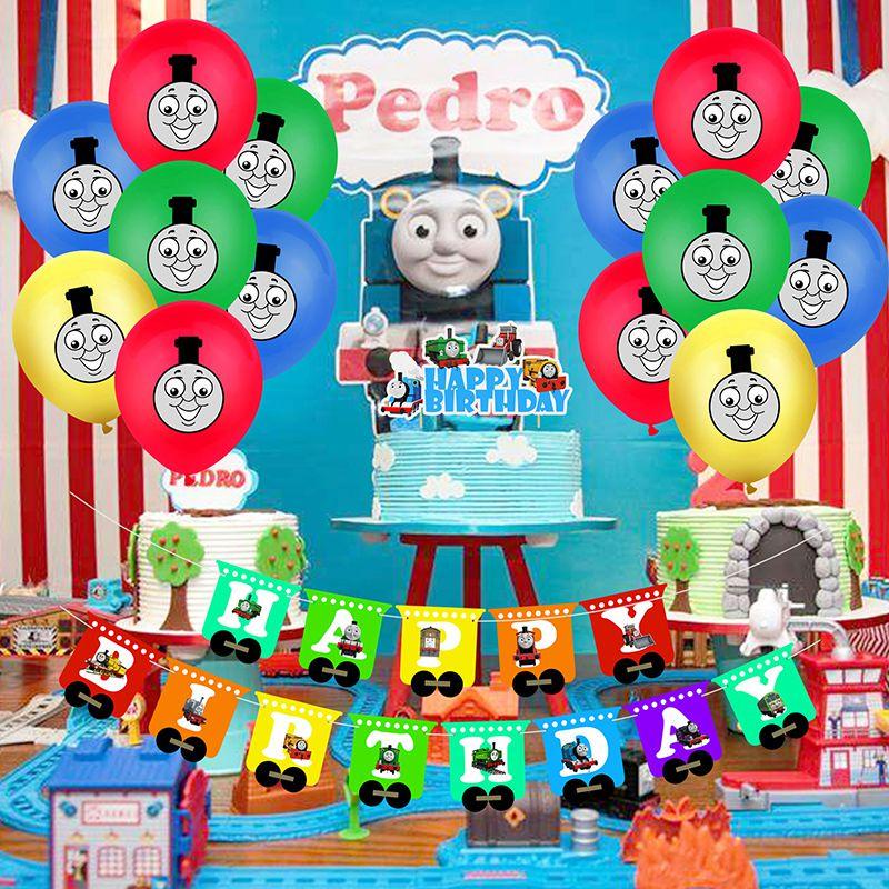 Children Kids Thomas Birthday Party Supplies Decor Balloon Banner Cupcake Topper
