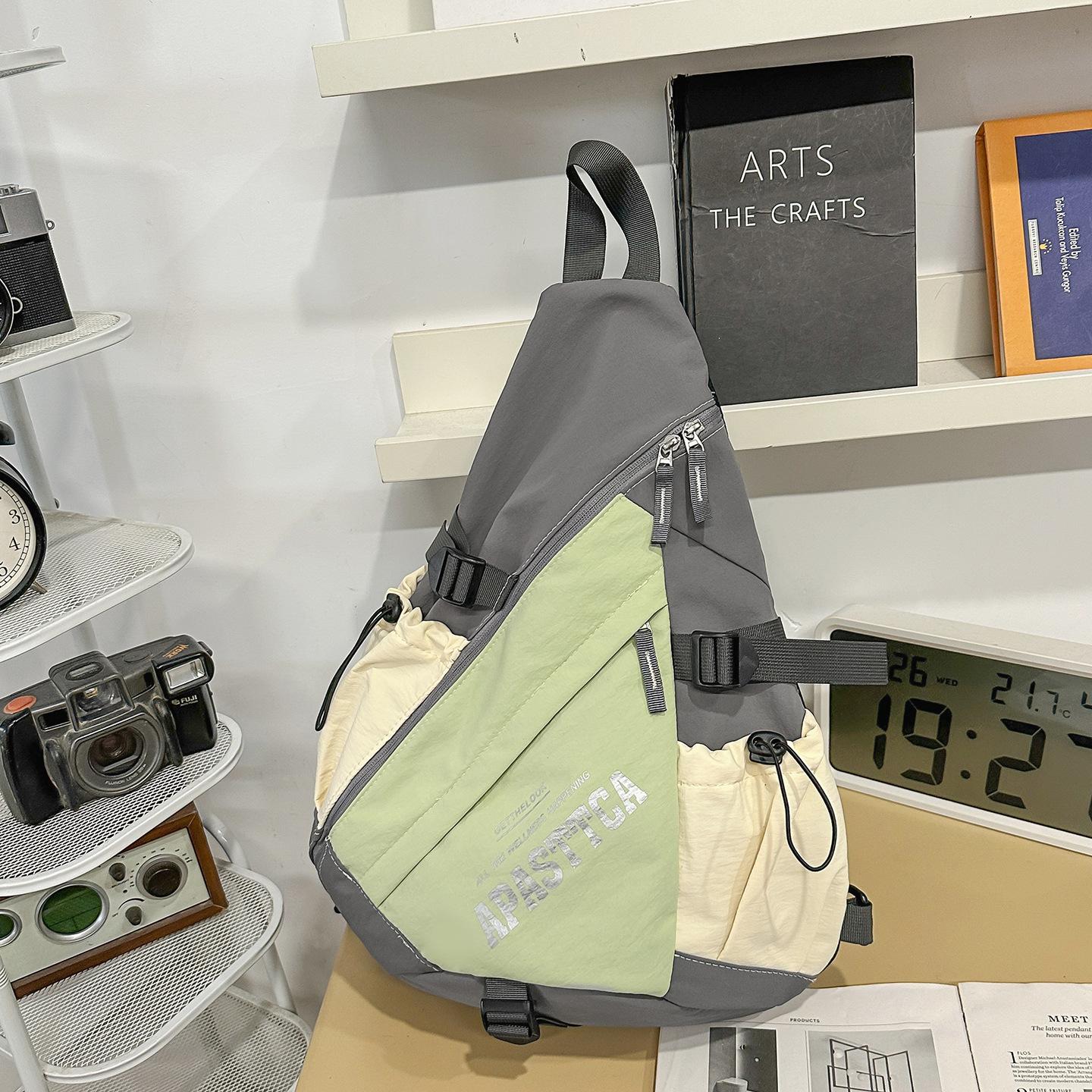 

Trendy Brand Bow And Arrow Bag Men S Multi-Purpose Messenger Bag Light Commuting Backpack Women S Outdoor Sports Cycling Backpack Breast Bag серый