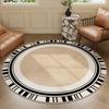 Light Luxury Carpets for Living Room Thick Plush Study Floor Mat Cream Style Bedroom Decor Round Carpet Fluffy Soft Bedside Rug