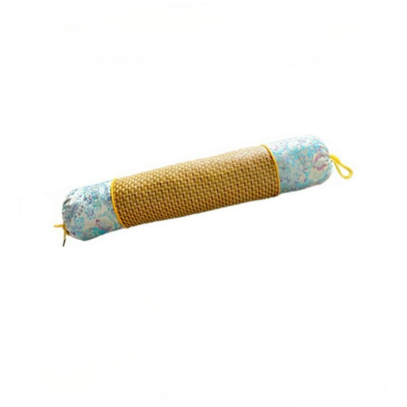 Summer Wormwood Cylindrical Pillow Household Sleep Neck Pillow Cylindrical Mat Pillow Candy Pillow Ice Silk Wormwood Pillow 42x8cm серебряный