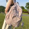 Summer New Nylon Lightweight Sports Travel Ins Large Capacity Solid Color Student Couple Backpack