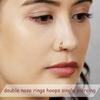 Non Pierced Nostril Piercing Jewelry 925 Sterling Silver Cartilage Hoop Spiral Nose Rings  Women