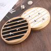 Wood Round Shape Jewelry Tray Ring Earrings Bracelet Display Plate Jewellery Storage Stand Counter Props