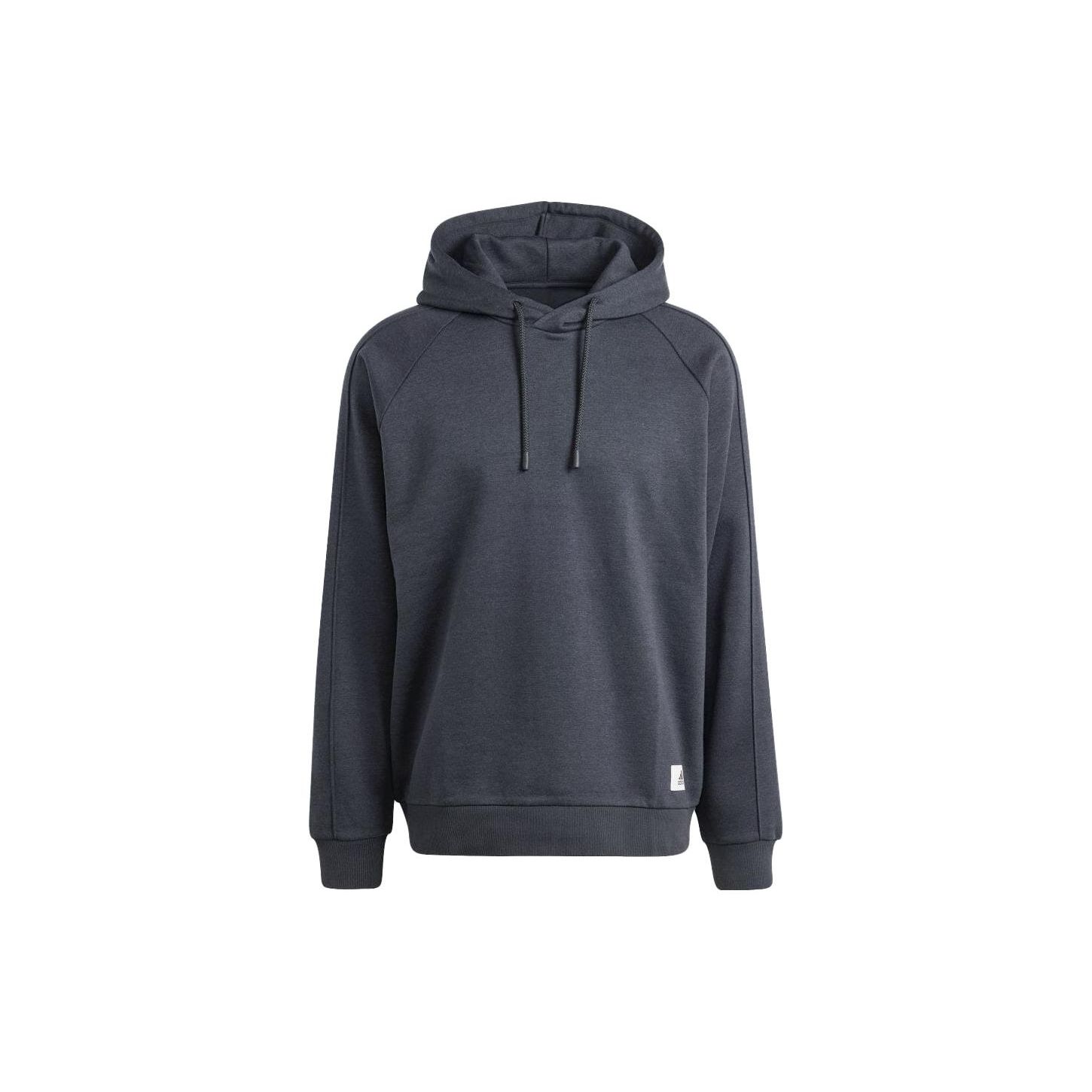 adidas Sportswear Men s Black Logo Pullover Fleece Hooded Sweatshirt IS7487 XS