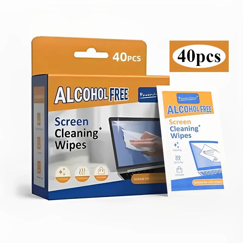 

40 шт./коробка Салфетки для очистки экрана Телефон Очки Объектив камеры Шлем Зеркало Игровой очиститель Полимерный набор для очистки экрана для ТВ Ноутбуков Screen wipes-40pcs