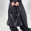 Ladies' Fashion Mesh Splicing Y2K Street Shoulder Bag Large Capacity Multi Functional Riveted Shoulder Bag