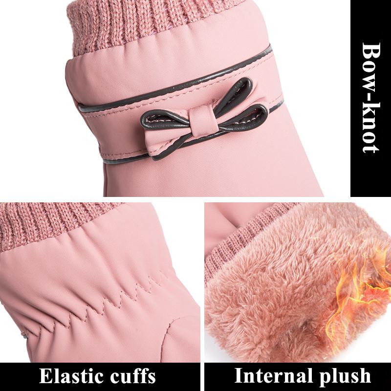 Wintertime Women Touchscreen Gloves New Warmer Thermal Fleece Lined Guantes Full Finger Mittens Waterproof Motorbike Glove