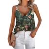 Womens Summer Tank Tops Strap Casual Loose Fit V Neck Sleeveless Print Tops