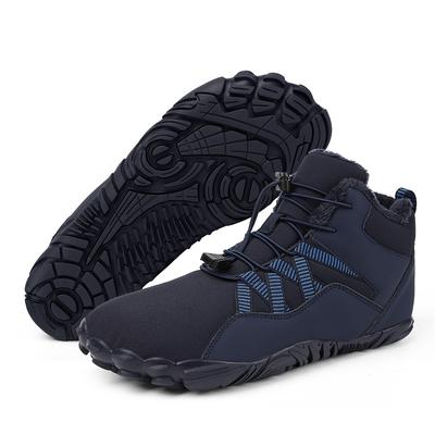Herren Winter Plüsch Wanderschuhe Damen High-Top Schneestiefel Rutschfest Warm Outdoor Sneakers für Camping Trekking