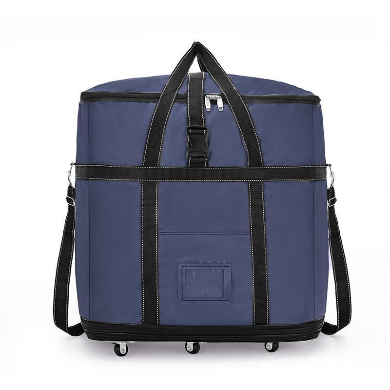 

Multifunctional, Large Capacity, Multiple Pulley Design, Double-layer Extended Moving Storage Luggage Bag, Air Shipping Bag синій
