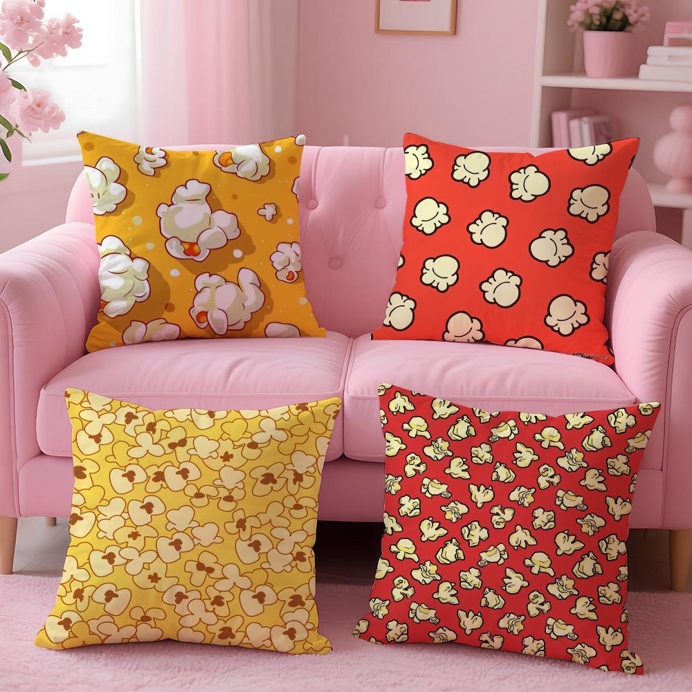 Classic Popcorn Pattern Cushion Cover Comfort Sofa Bed Silky Elegant Invisible Zipper Decorative Holiday Gifts