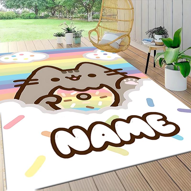 Custom Name Fall Guys Party Carpet Rug Customizable Soft Washable Anti-Slip Home Living Room Sofa Mats Personalized Rug. 090990