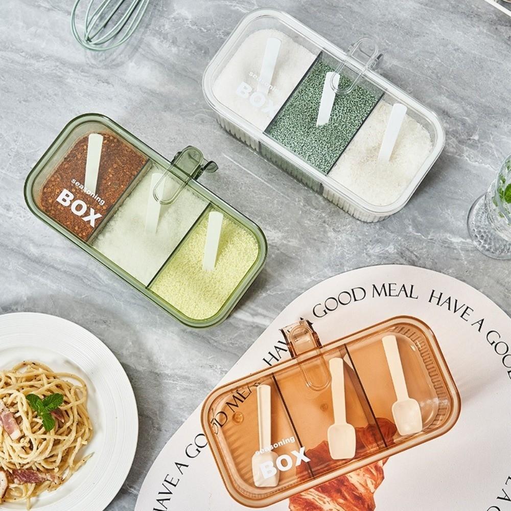 Plastic Seasoning Box Moisture-Proof Salt Jar Easy Clean Seasoning Jar  Home Cooking