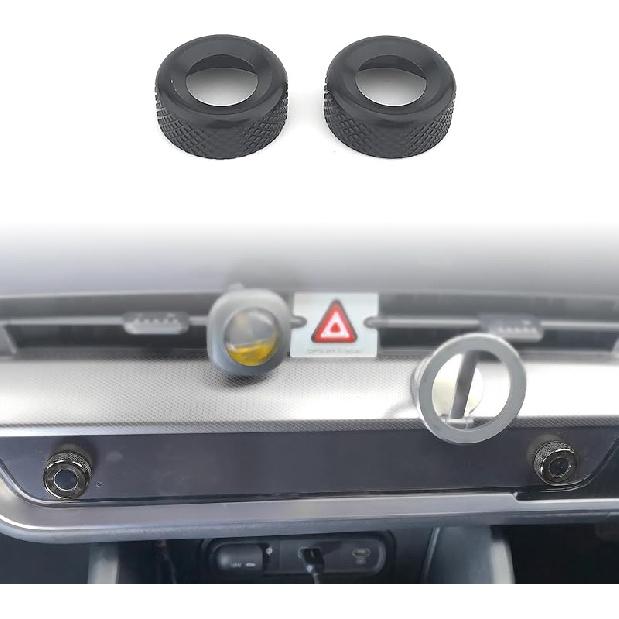 YOUTOOCAR 2PCS Aluminum Alloy AC Adjustment Knob Covers Compatible with Kia Sportage 2023–2025 Kia EV6 2022–2024 Kia Carnival 2022–2024