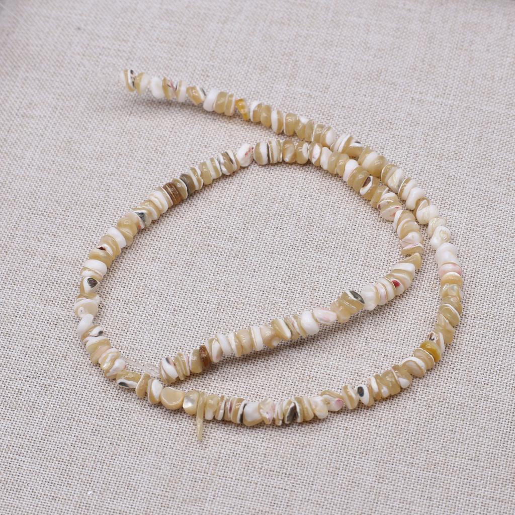 1String, Natural Crushed Stone Beads, Bohemian-style Handmade Irregular Gravel Beads, 5-6mm, for DIY Necklace Bracelet Anklet Accessories Crafts 38cm