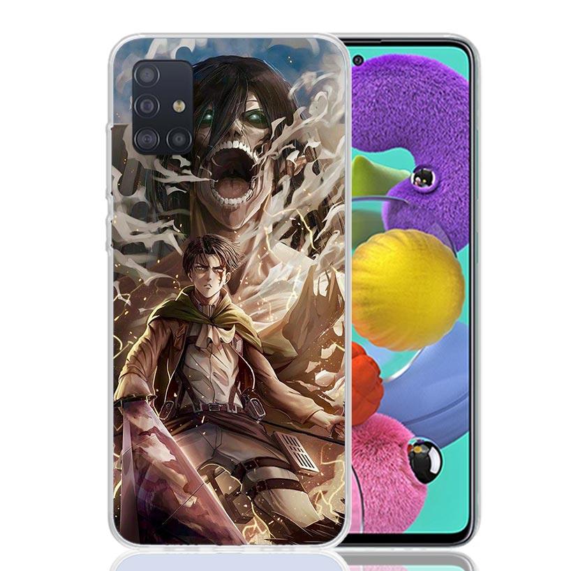 A-Attack on T-Titan Levi Phone Case For Samsung Galaxy A52 A32 A22 A12 A02S A50S A30S A51 A31 AA71 Note 20 Ultra 10 S10 Plus Gal