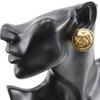 CHANEL COCO Mark Earring Matelasse Plated Gold 28g Women Used